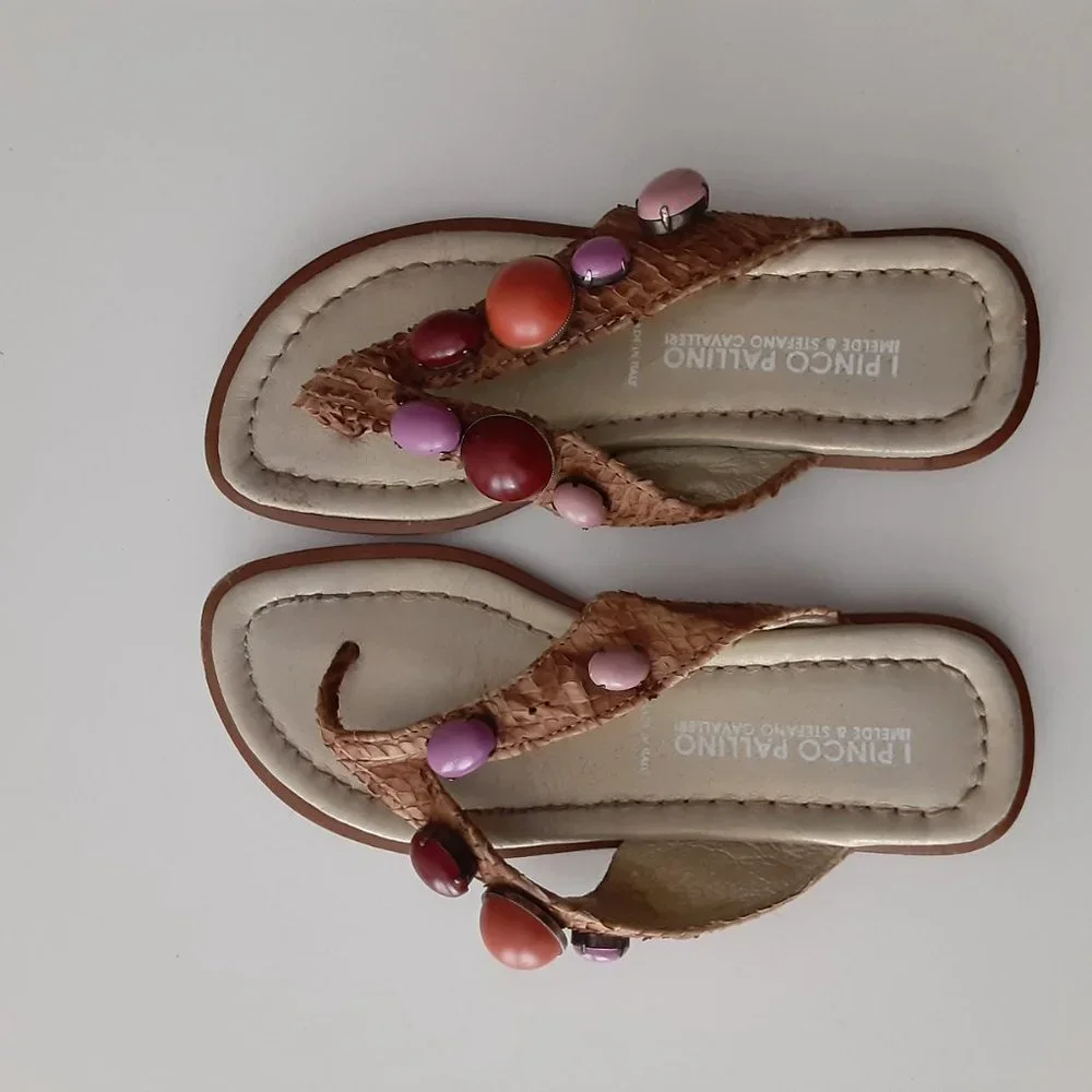 I Pinco Pallino little girls cabachon sandals made in ITALY size  30